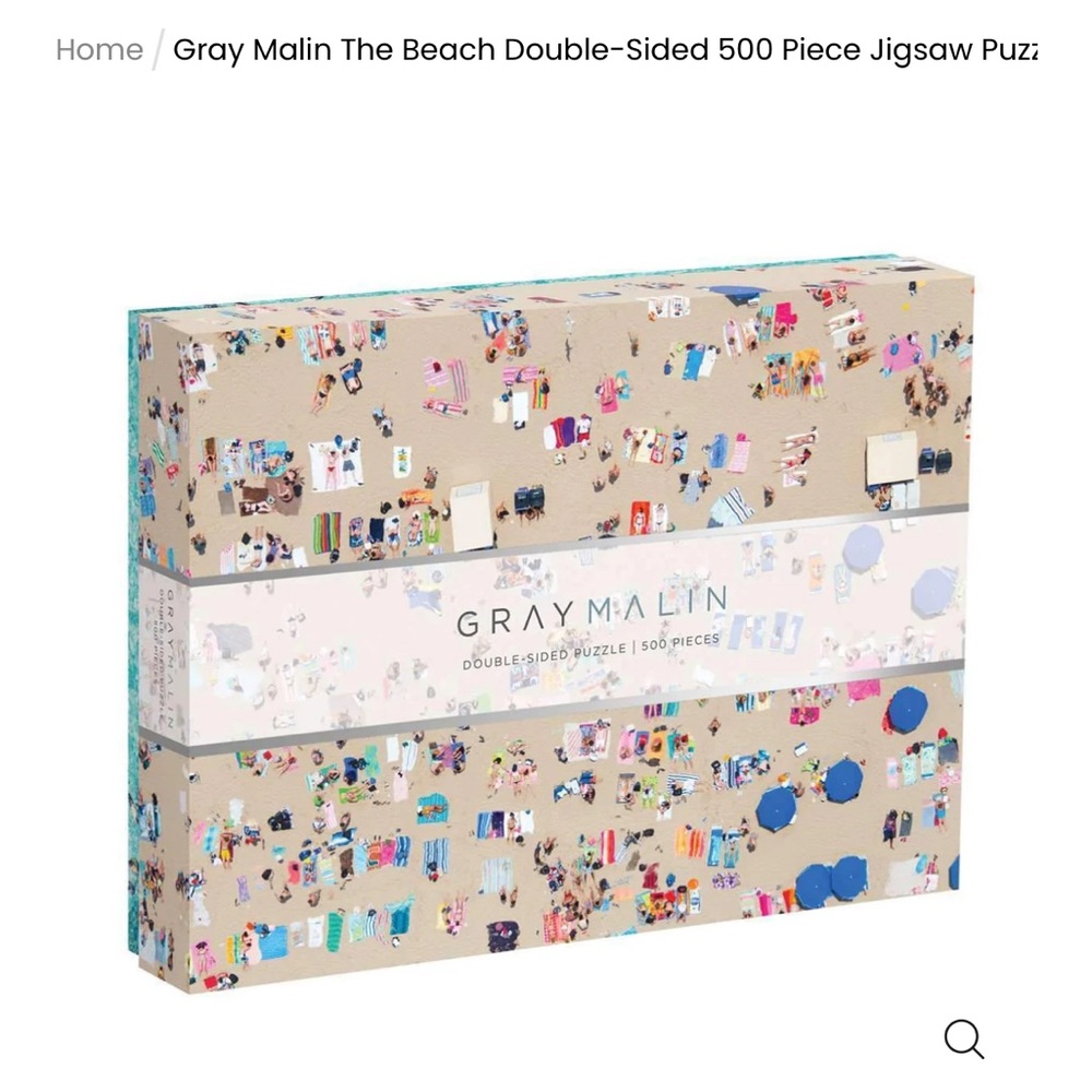 NWT Gray Malin The Beach Double-Sided 500 Piece Jigsaw Puzzle